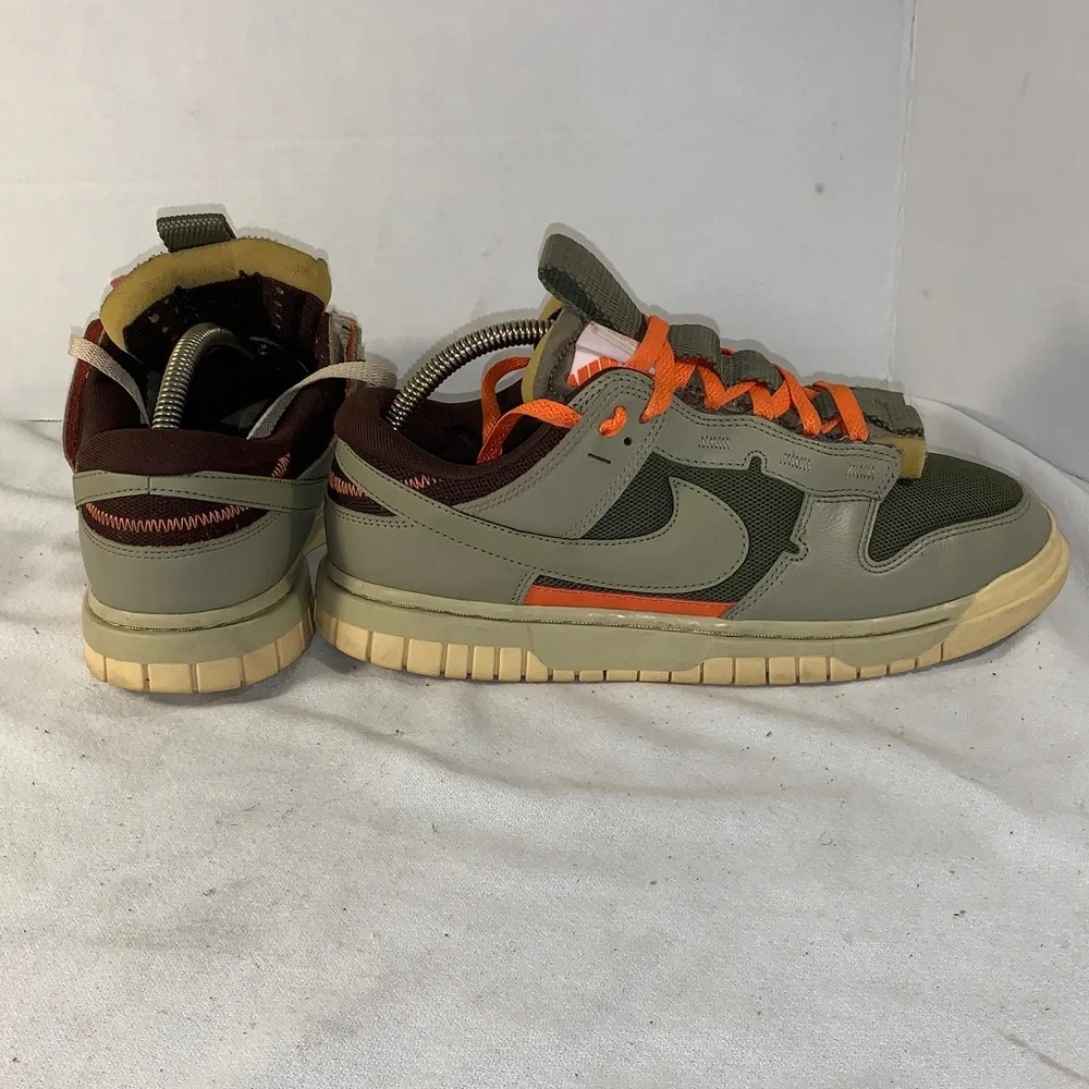 Nike Mens Dunk Low Remastered Jumbo Medium Olive Sneakers